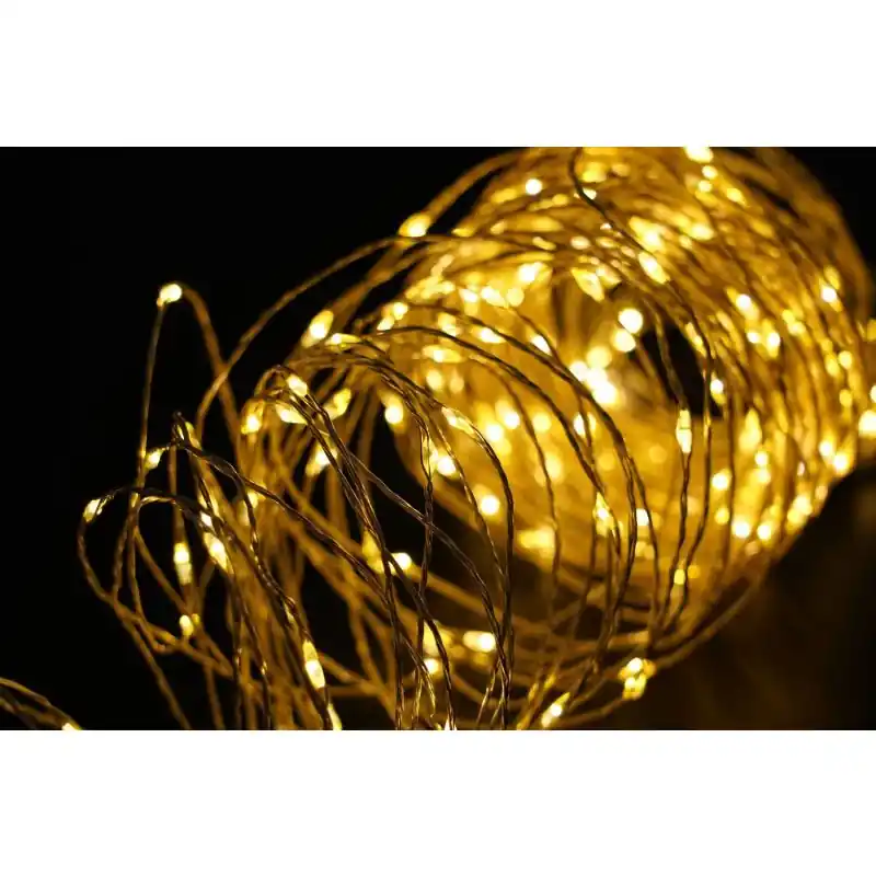 Certificado Modee | Luces de Navidad Cadena de Luz LED | 5m | 100 Luces | IP20 | Luz Blanca Cálida