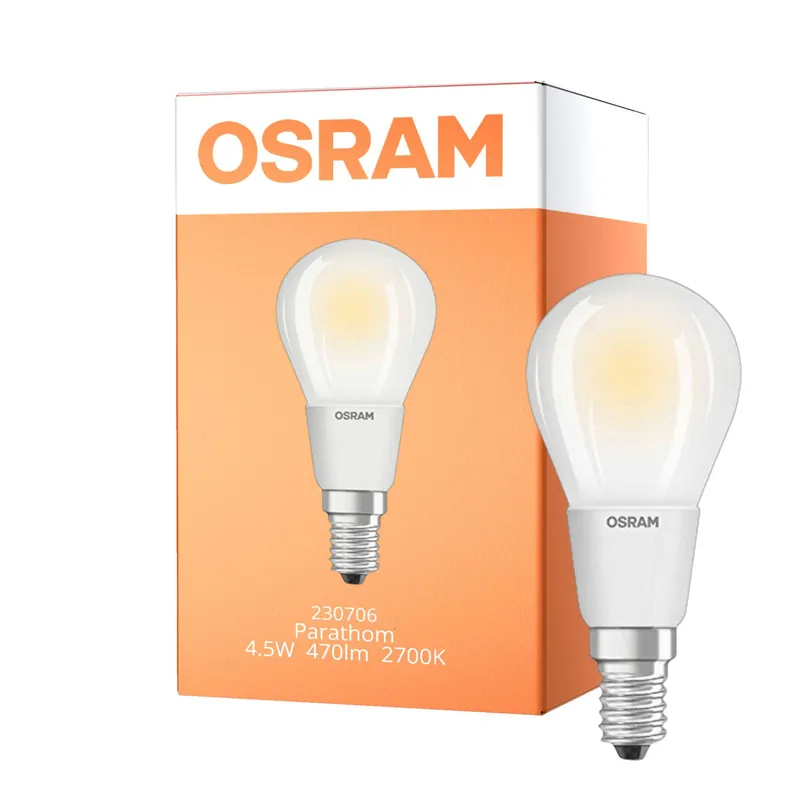 Ocasión Especial Osram Parathom Advanced Retrofit Classic LED E14 Esférica Mate 4.5W 470lm - 827 Luz muy Cálida | Regulable - Reemplazo 40W