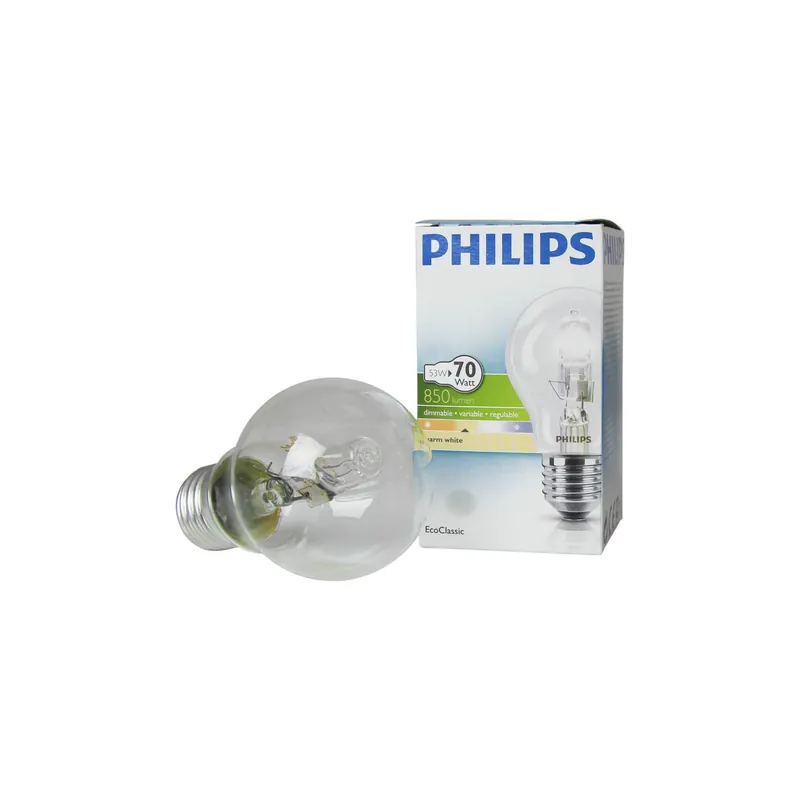 Philips EcoClassic 53W E27 230V A55 Clear Solo Hoy