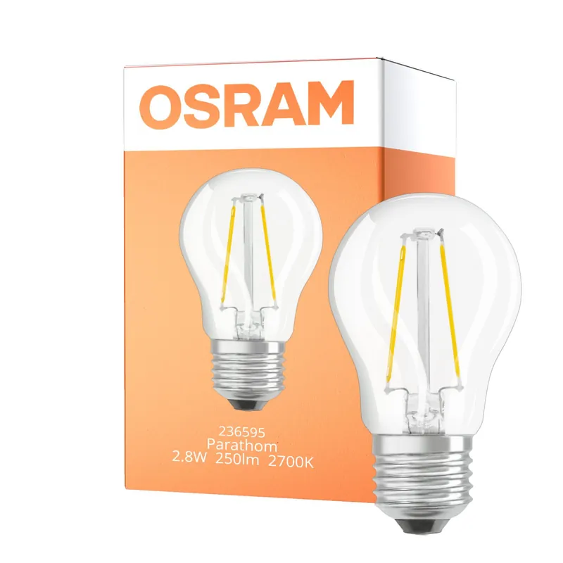Comprar En Línea Osram Parathom Retrofit Classic LED E27 Esférica con Filamento Clara 2.8W 250lm - 827 Luz muy Cálida | Reemplazo 25W