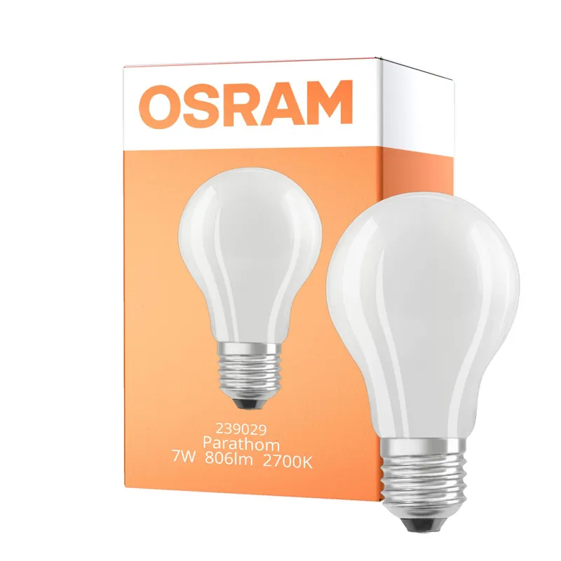 Devolución Gratuita Osram Parathom Retrofit Classic LED E27 Pera Mate 7W 806lm - 827 Luz muy Cálida | Regulable - Reemplazo 60W