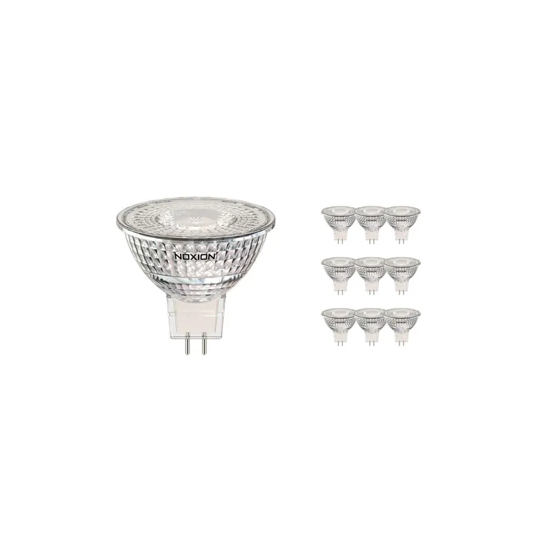Multipack 10x Noxion Foco LED GU5.3 MR16 5W 490lm 36D - 840 Blanco Frio | Regulable - Reemplazo 35W Gran Oferta