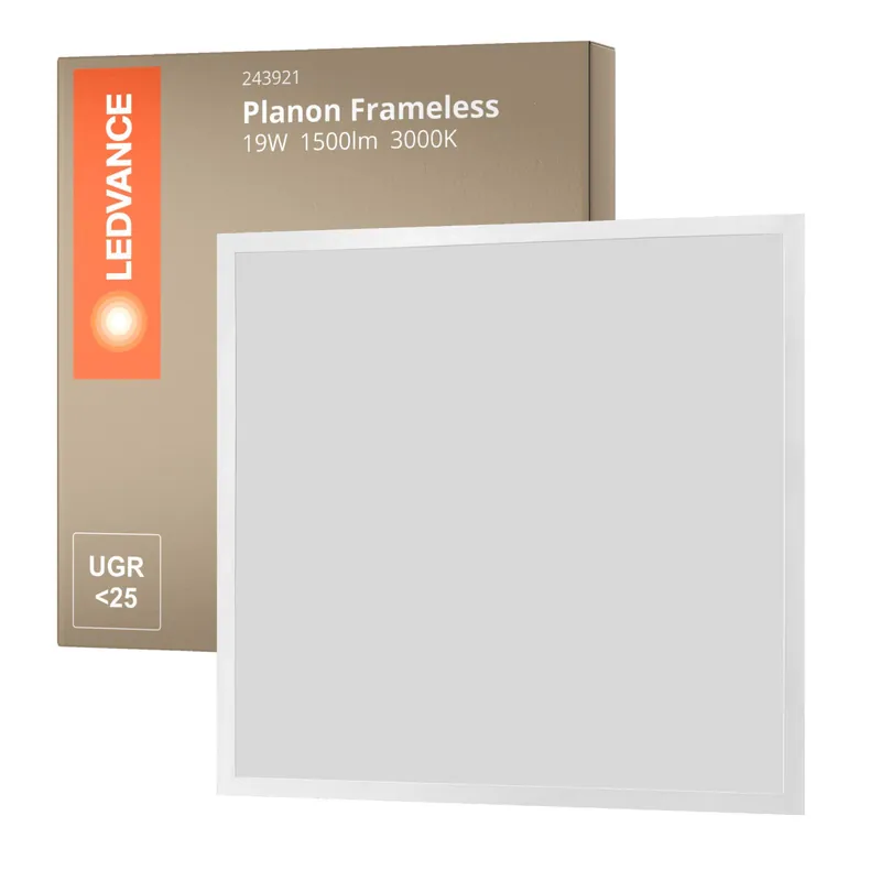 Promoción Exclusiva Ledvance Panel LED Planon sin marco 19W 1500lm - 830 Luz Cálida | 30x30cm