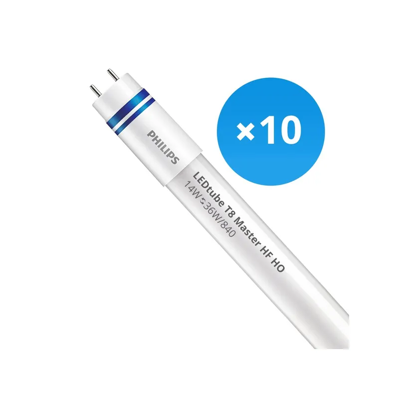 Últimas Unidades Multipack 10x Philips Tubo LED T8 MASTER (HF) High Output 14W 2100lm - 840 Blanco Frio | 120cm - Reemplazo 36W