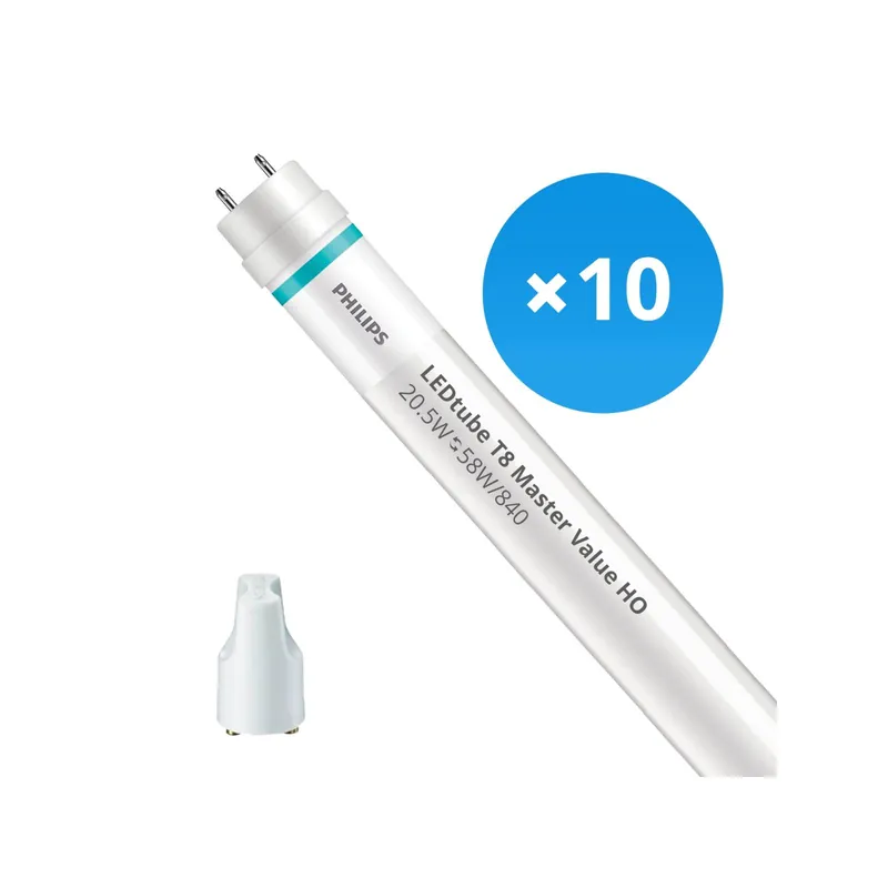 Compra Ahora Multipack 10x Philips Tubo LED T8 MASTER Value (EM/Mains) High Output 20.5W 3100lm - 840 Blanco Frio | 150cm - Reemplazo 58W