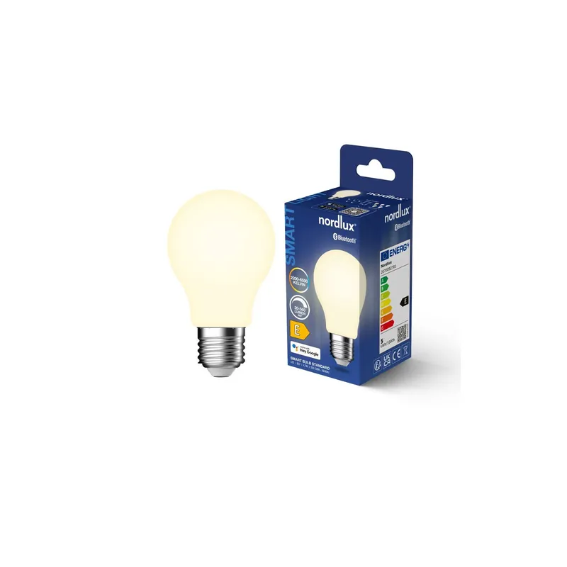 Nordlux Smart LED E27 Pera con Filamento Mate 4.7W 560lm 360D - 822-865 Ajustable Blanco | Regulable Precio Rebajado