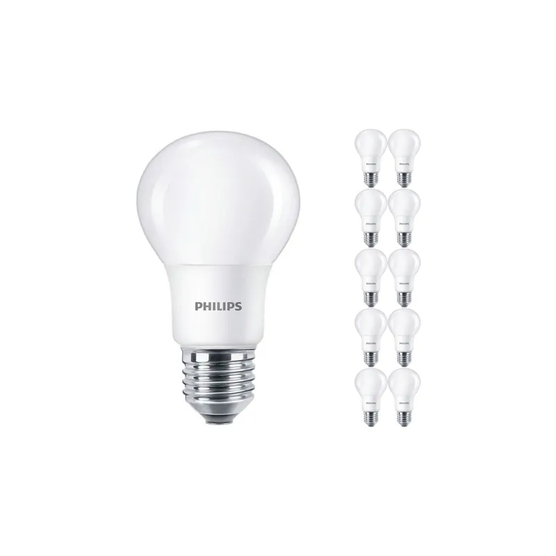 Multipack 10x Philips Corepro LED Bulbo E27 Pera Mate 5W 470lm - 930 Luz Cálida | Mejor reproducción de color - Reemplazo 40W Ocasión Especial