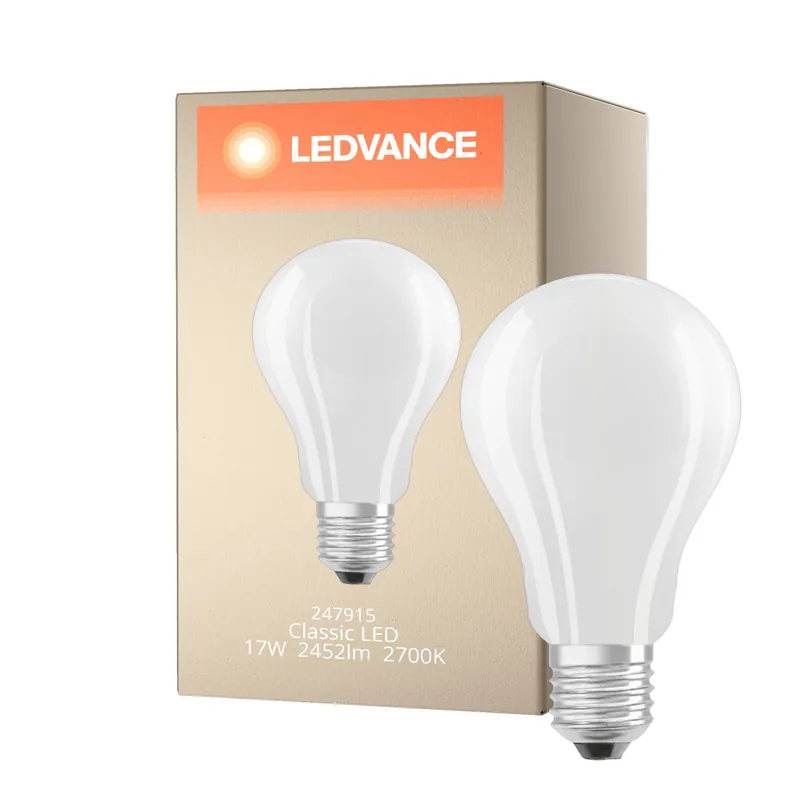 Ledvance Classic LED E27 Pera con Filamento Mate 17W 2452lm - 827 Luz muy Cálida | Reemplazo 150W Promoción Exclusiva