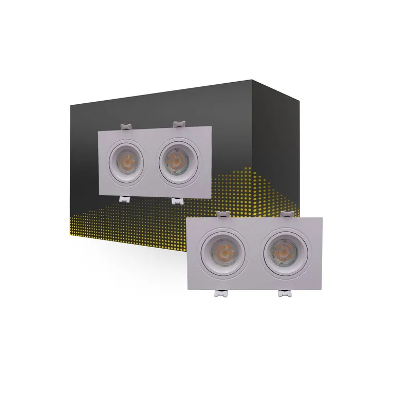 Bright Choice Foco Duo Blanco | Recorte 155x75mm - IP22 - GU10 Fitting Bestseller