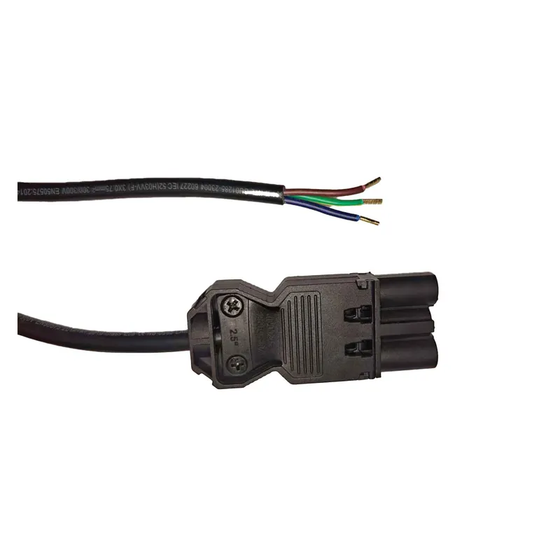 Noxion GST - Compatible Cable de alimentación Negro - Macho + Extremos abiertos - 3m - 3 pole 0,75mm2 Precio Rebajado
