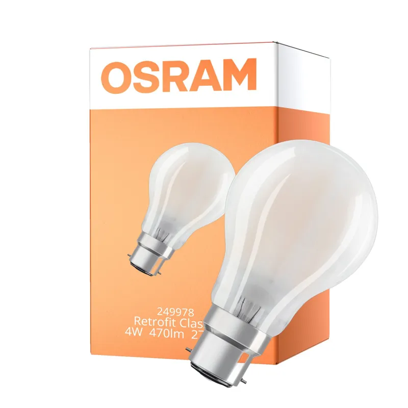 Venta Final Osram Classic LED B22d Pera Con Filamento Mate 4W 470lm - 827 Luz Muy Cálida | Reemplazo 40W