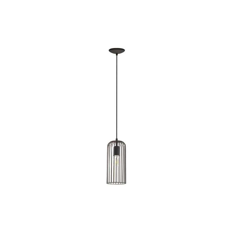Eglo Colgante De Luz Roccamena Negro, Cobre | Apta para E27 Garantía De Devolución De Dinero