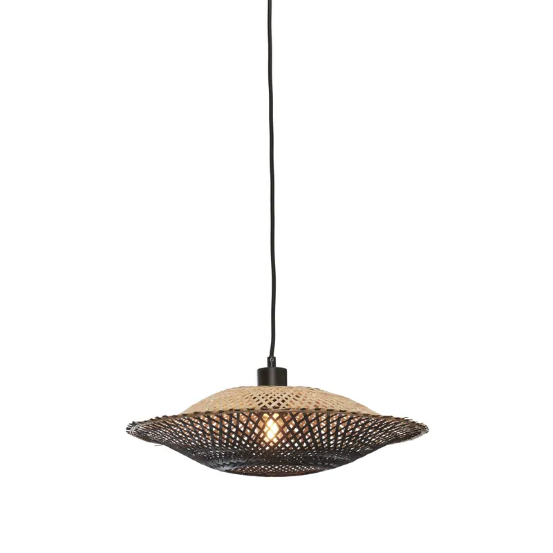 Good&Mojo Colgante De Luz Kalimantan Bambú Negro S | Apta para 1x E27 Precio Económico