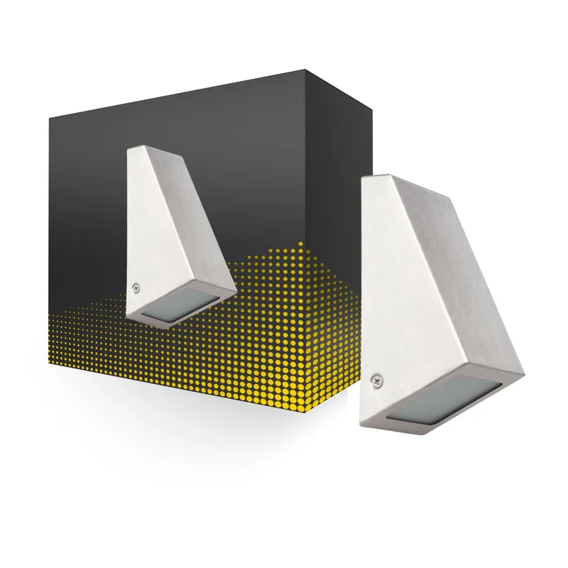 Directo De Fábrica Bright Choice Luz De Pared Rusafa Metal Gris | Apta para 1x GU10