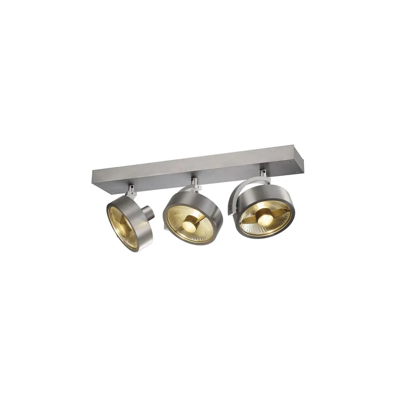 Novedad SLV Kalu Foco Aluminium Gris Esférica | Apta para 3x GU10 (AR111)