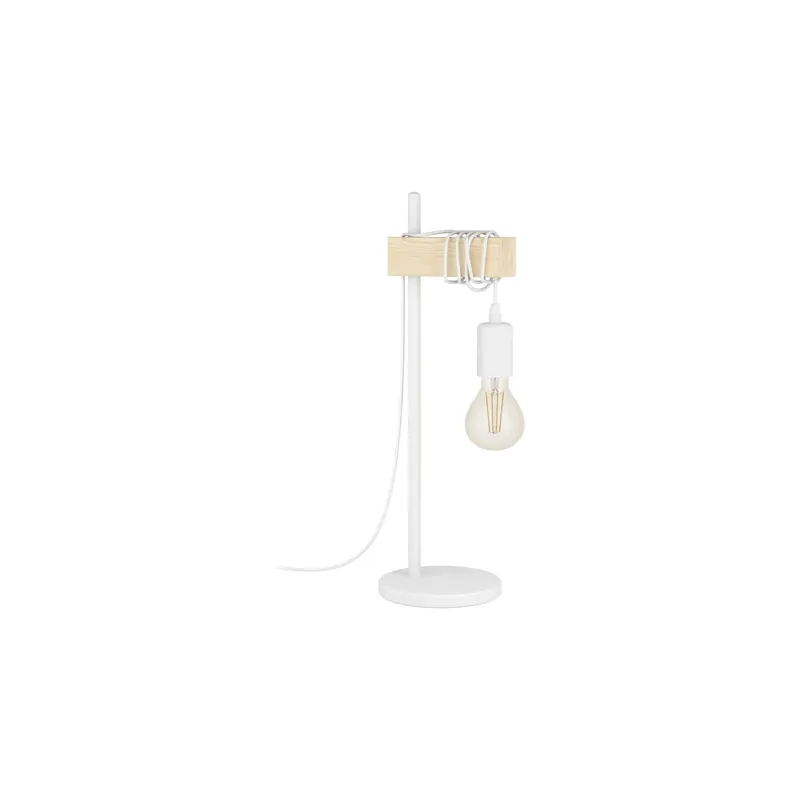 Eglo Lámpara De Mesa Townshend Acero Blanco Madera | IP20 - Apta para 1x E27 Promoción