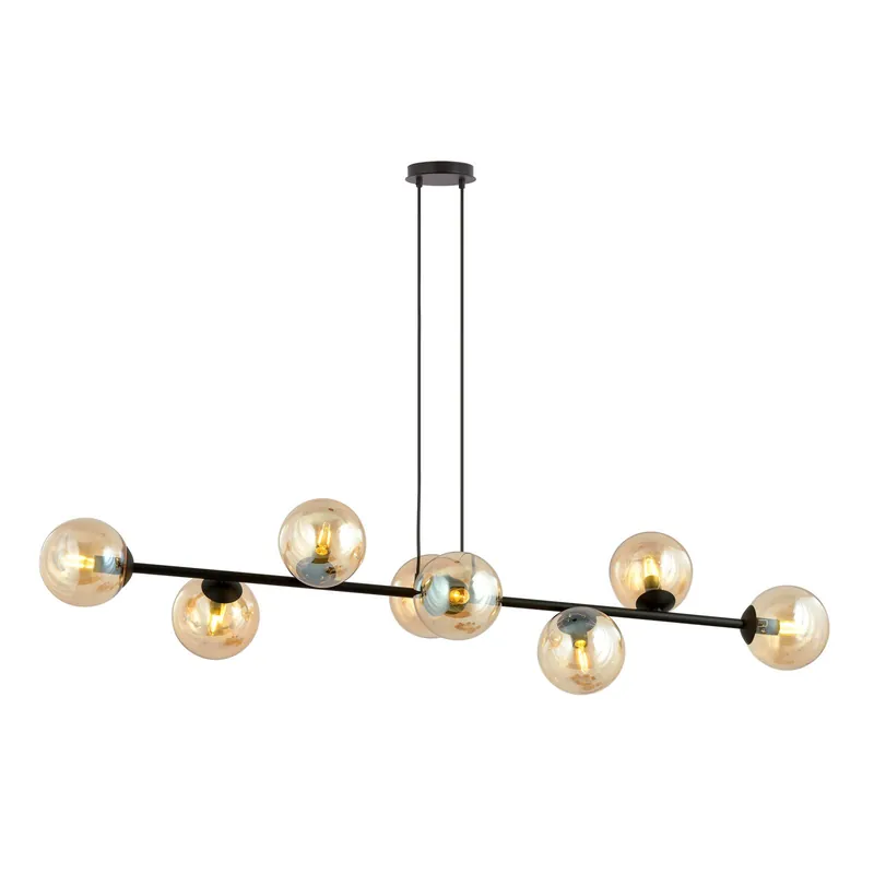 Envío Exprés Emibig Colgante De Luz Rossi Acero Negro | Apta para 8x E14 - Max 10W