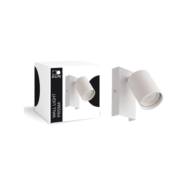 Oferta De Temporada D'Lite Luz De Pared Prisma Metal Blanco | IP20 - Apta para 1x GU10