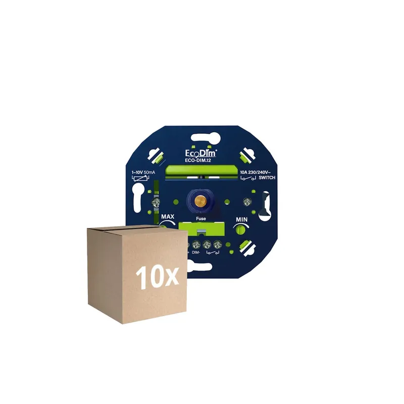 Multipack 10x EcoDim.12 Dimmer LED 1-10V (50mA) Última Versión