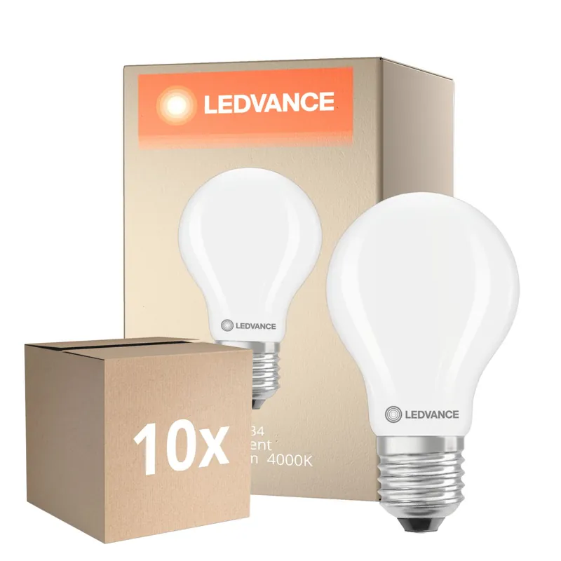 Multipack 10x Ledvance Classic LED E27 Pera Mate 5.9W 806lm - 840 Blanco Frio| Reemplazo 60W A Buen Precio