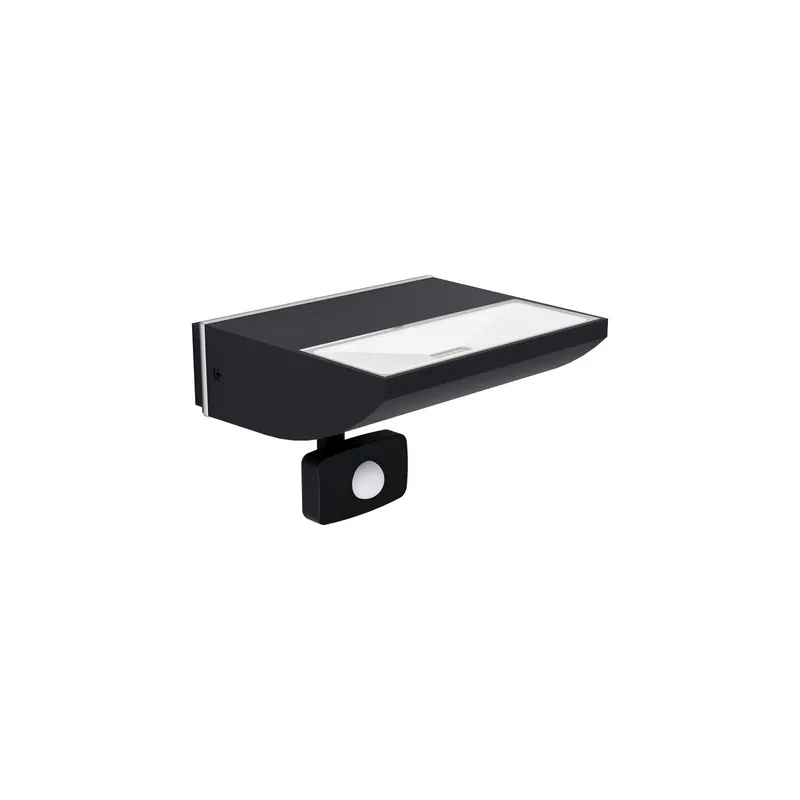 Bestseller Eglo Luz De Pared Sorronaro Aluminium Negro 10W 1000lm - 830 Luz Cálida | IP65 - Sensor De Movimiento