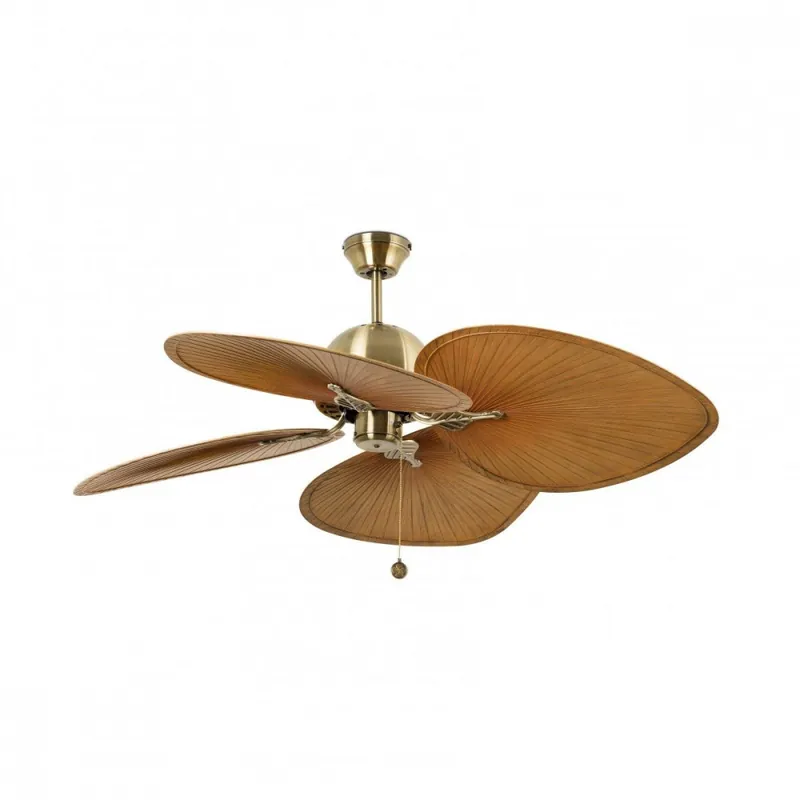 Solo Hoy FARO CUBA L Ventilador de techo sin luz oro viejo Ø132CM