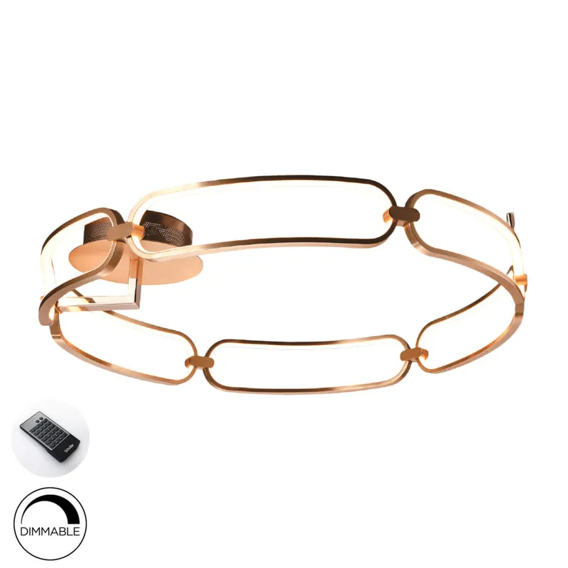 SCHULLER COLETTE 800 Plafón Oro Rosa Dimable con Mando Marca Reconocida