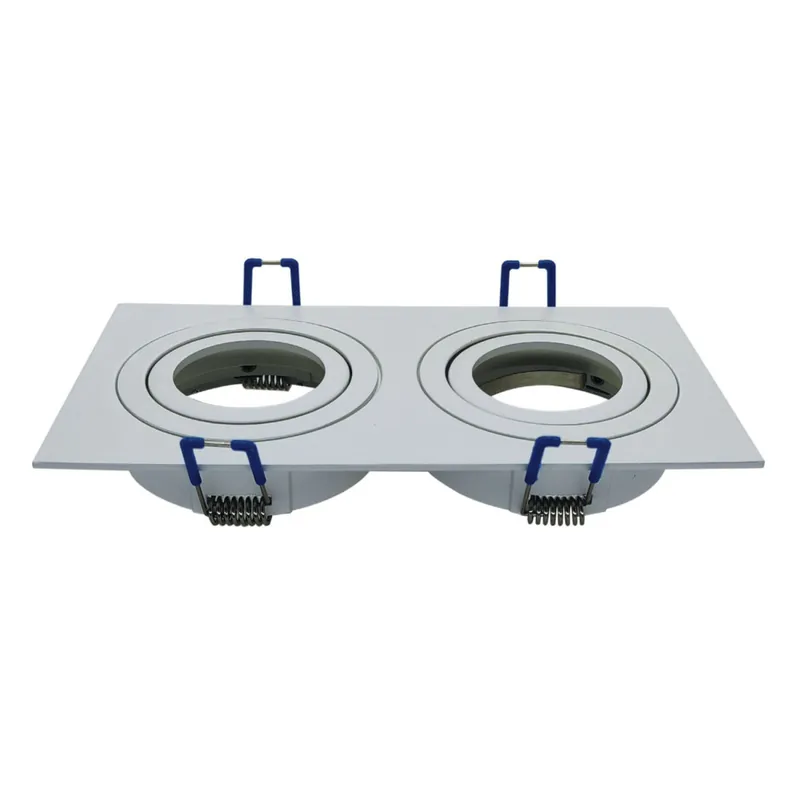 Pago Seguro LIGHTED Empotrable Doble Blanco GU10
