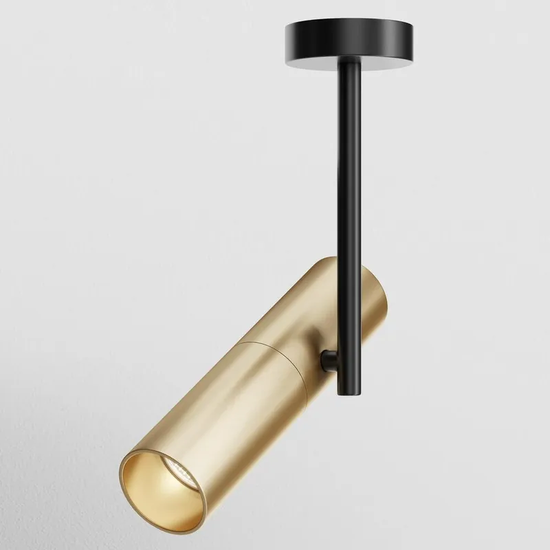 Alta Calidad MAYTONI ELTI Foco de Techo Negro-Oro Orientable