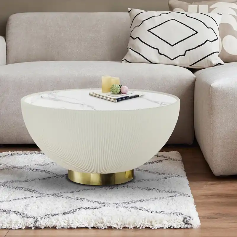 Oferta CANDY-TABLE BASSE BLANC-LAITON
