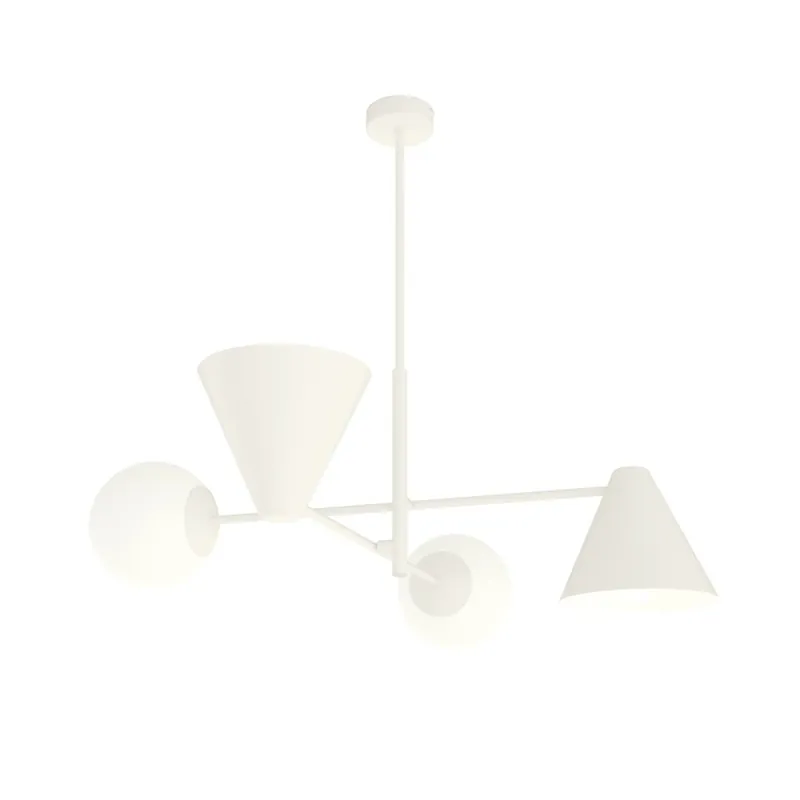 Lámpe de plafond Semra Blanc (4 lumieres) Gran Oferta
