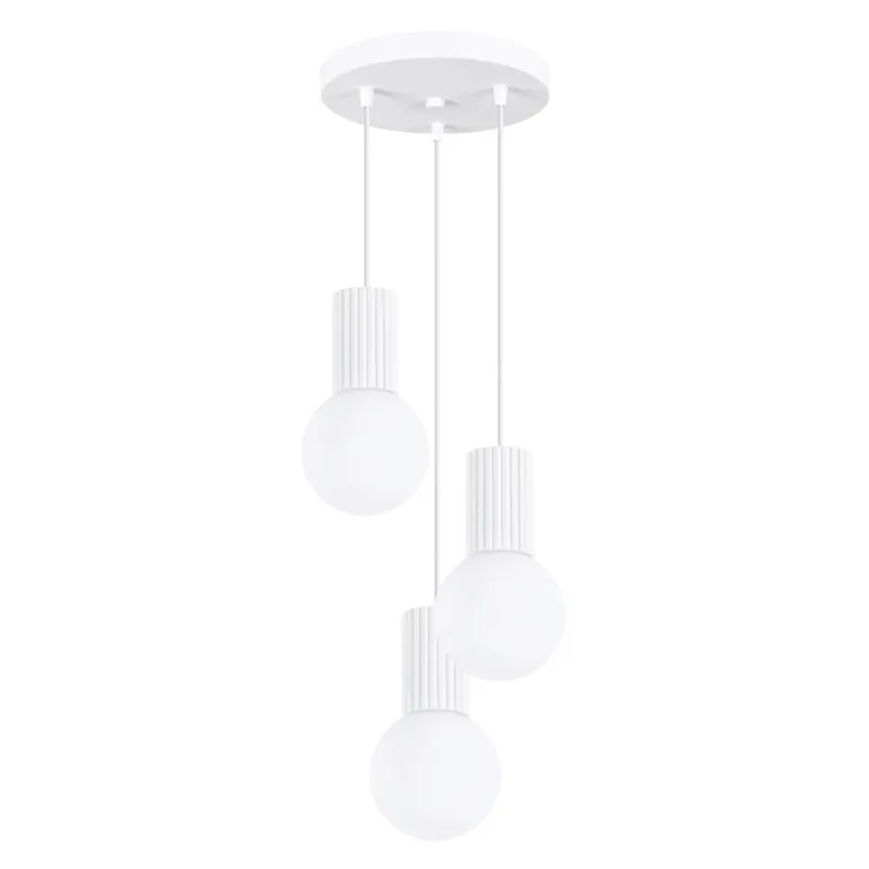 Súper Precio Suspension Mido, blanc, 3 lumières
