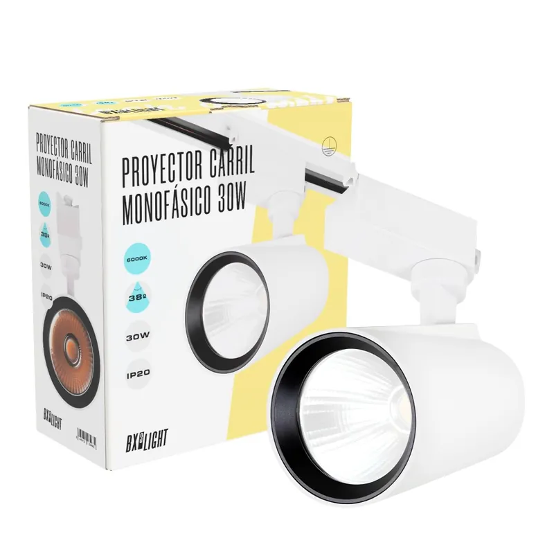 Alta Calidad Projecteur LED de voie 30W 2527Lm CRI85 3000ºK 40.000H