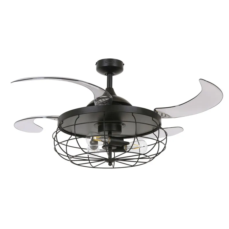A Buen Precio Ventilateur de plafond avec lumière Industri (3 lumieres)