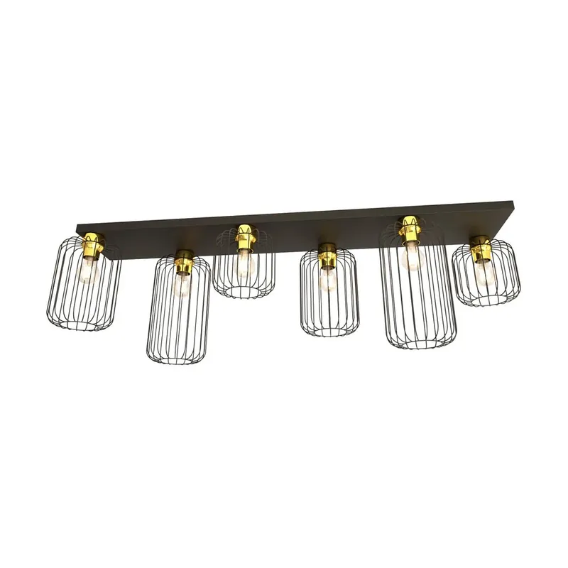 Marca Reconocida Plafón de techo Coberti Oro (6 luces)