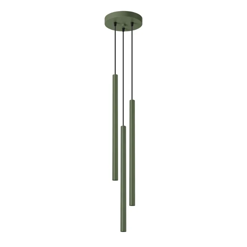 Precio De Oferta Lámpara colgante Vacu verde, 3 luces