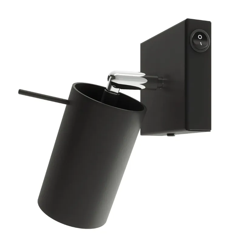 Aplique de pared Vinivi negro con interruptor Precio Bajo