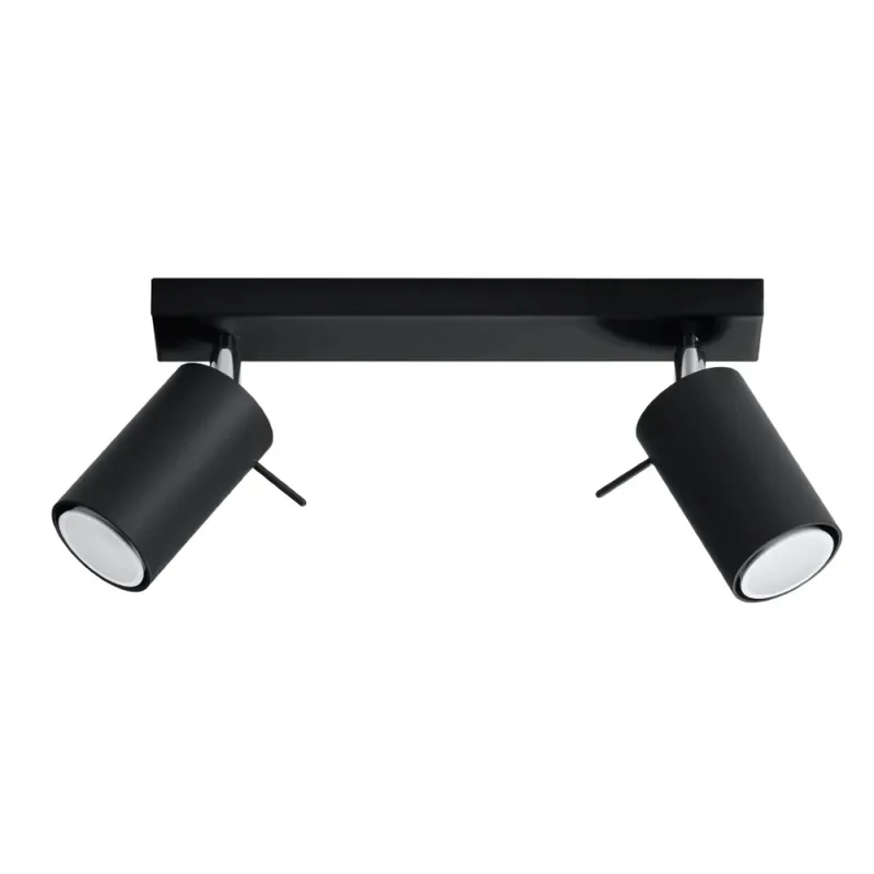 Súper Precio Regleta Vinivi negro, 2 luces