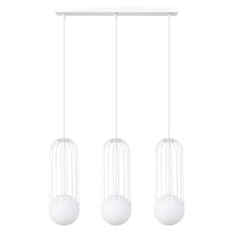 Últimas Unidades Lámpara colgante Zovolu blanco, 3 luces