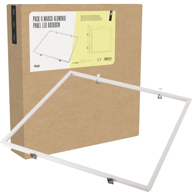 Marco de aluminio para panel LED 600x600mm, IP25, CE, RoHS Más Vendido