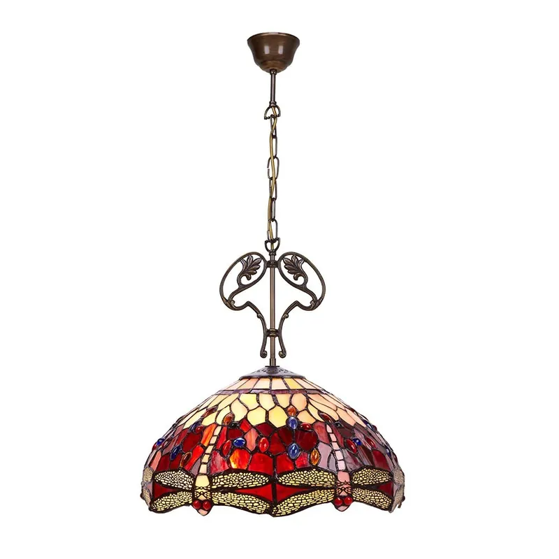 Lámpara de techo Belle Rougue cristal Tiffany Envío Exprés
