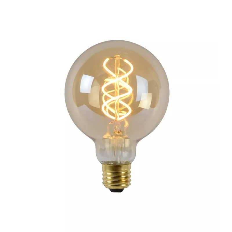 Bombilla filamentos LED E27 Ámbar G95 (5W) Stock Limitado