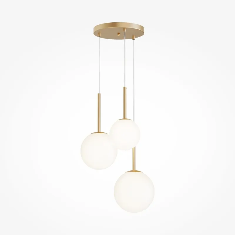 Lámpara colgante Basic Form Opal Oro (3 luces) Entrega Rápida