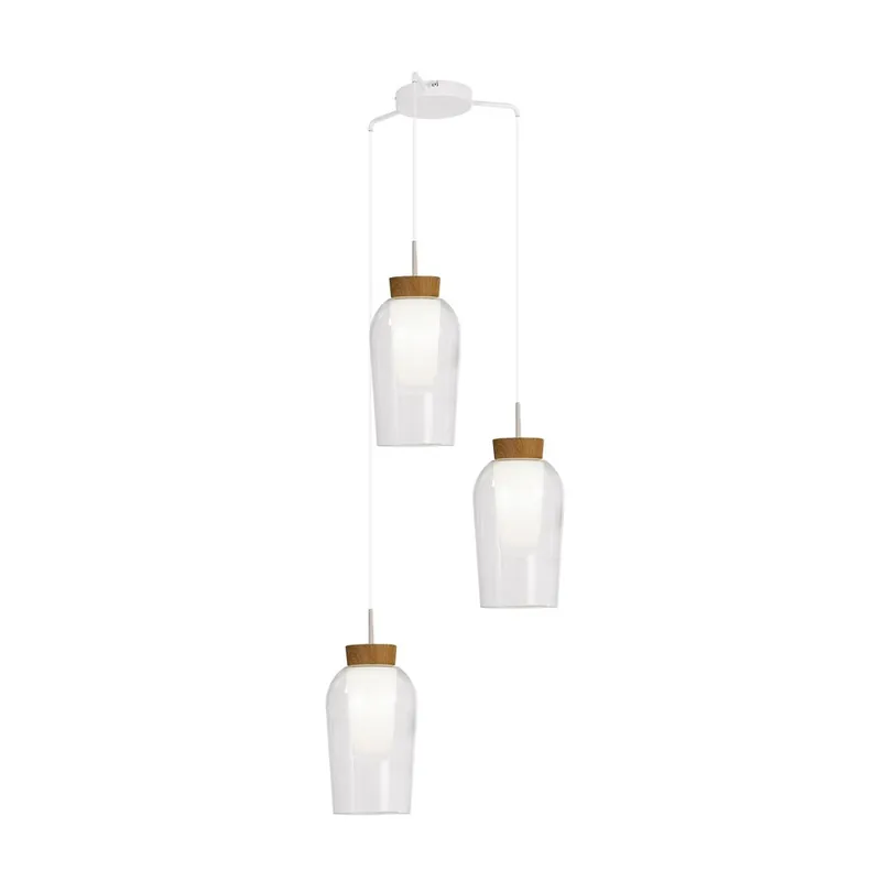 Rebajas Lámpara colgante Nora Madera (3 luces)