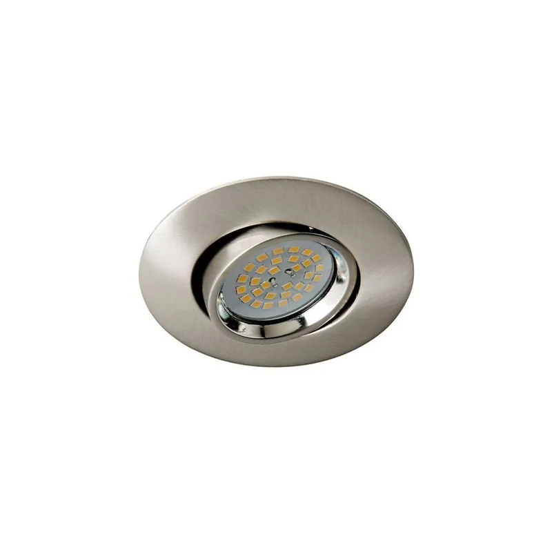 Luminaire encastrable TERRA rond inclinaison 45º, aluminium, finition nickel. Gran Oferta