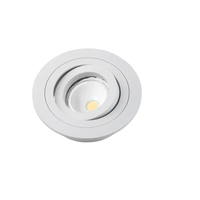 No Te Lo Pierdas Pack Encastrable rond blanc + Ampoule 8W chaude