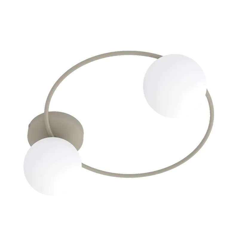 Plafón de techo Buga Moca Opal (2 luces) Favorito De Clientes