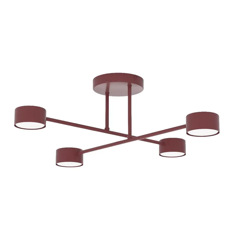 Plafón de techo Lim Burdeos (4 luces) Comprar En Línea