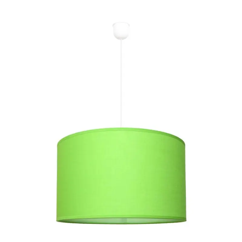 Liquidación Lámpara de techo colgante Pantalla Verde 1xE27 acabado tejido verde estilo juvenil 35cm Ø