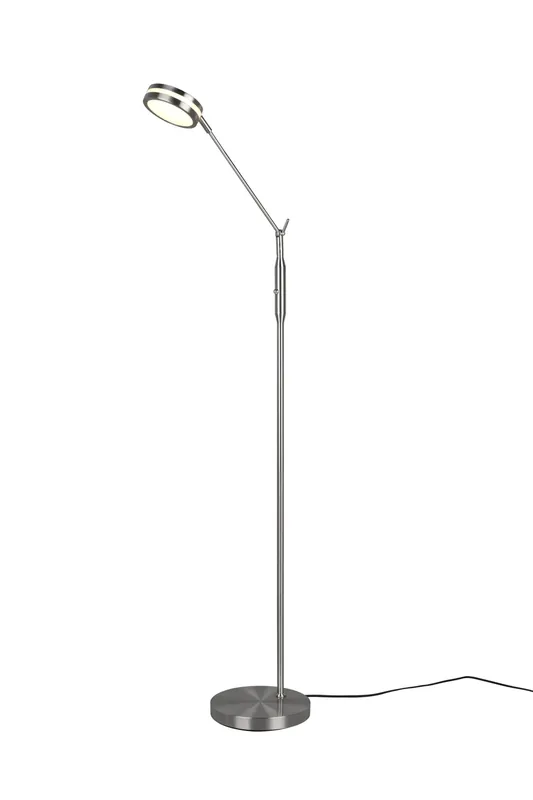 Entrega Rápida Lámpara de pie Trio Franklin LED níquel mate 133cm 426510107